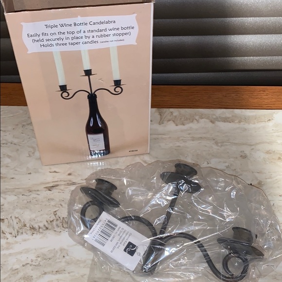 3/$25 Wine Bottle Candelabra NWOT With Box It Came In - Picture 3 of 3